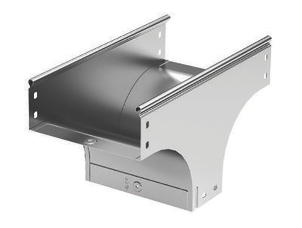 Ответвитель DKC S5 Combitech, Т-образн., вертикальный, 100х600 мм (ВхШ), длина: 360 мм, с перфорацией, для металлических лотков, толщина: 0,8 мм, сталь, покрытие: м. Сендзимира, с комплектом крепежа, меньшая длина 100мм