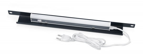 Панель осветительная Cabeus, 19", 1U, 45,5х484х33 мм (ВхШхГ), для шкафов и стоек, сталь, цвет: чёрный