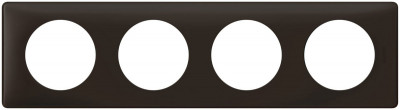 Рамка Legrand Celiane, 4 поста, 303х82х8,5 мм (ВхШхГ), универсальная, цвет: черная перкаль (LEG.066744)