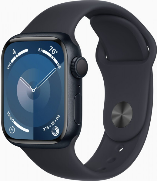 Умные часы Apple Watch Series 9 45mm Midnight Aluminum Case with Midnight Sport Band M/L (MR9Q3LL/A)