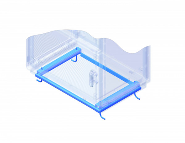 Рама DKC Conchiglia, к полу, 55х910х380 мм (ВхШхГ), для шкафов, сталь, цвет: серый