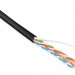Кабель витая пара Hyperline, U/UTP, 4 пар., кат. 5е, проводник Ø 0,51мм, AWG24, LSZH (нг(A)-HF), 100МГц, 1м (бухта 305м), тип прокладки: внутри зданий, цвет: чёрный