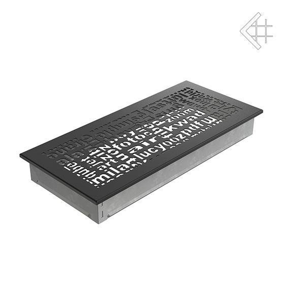 Вентиляционная решетка для камина Kratki 17x37 ABC черная 37ABC/C