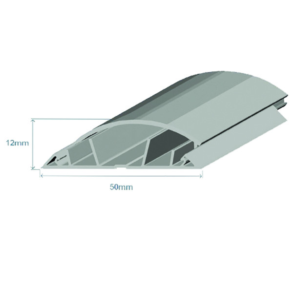 Напольный короб Efapel Серия 10 50х12, перегородок 2, 2 м, серый