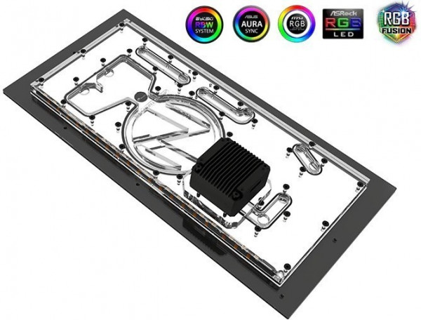 Кастомная панель с помпой для СЖО Bykski RGV-LAN-011-LI-P 5V RBW+PMD3COV