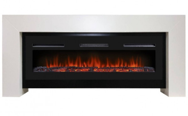 Линейный электрокамин Electrolux EFP/P-1600ULS с порталом Firelight Suprema Long белый, черный