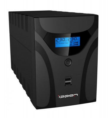ИБП IPPON Smart Power Pro II, 1200ВА, usb кабель в комплекте, линейно-интерактивный, напольный, 139х364х195 (ШхГхВ), 220V,  однофазный, (1005583)