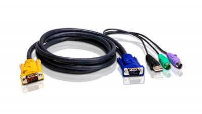 Шнур ввода/вывода Aten, USB (Type A), 1.8 м, разъём SPHD 3 в 1, (2L-5302UP)