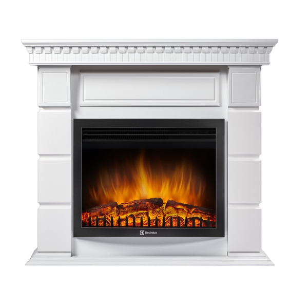 Электрокамин с широким очагом 2D Electrolux EFP/P-2520LS с порталом Firelight Elegante 25 белый