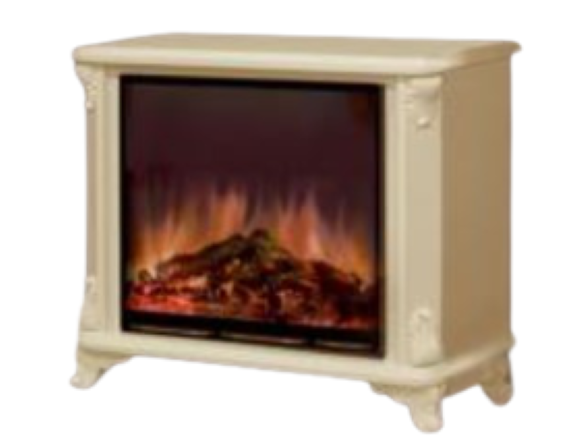 Электрокамин с широким очагом 2D Glenrich Версаль Vision 28 Слоновая кость