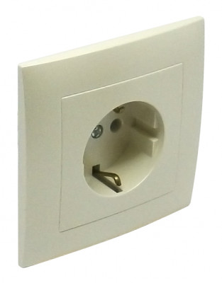 Розетка электрическая Efapel Logus90, 2к+З, 16А, Schuko, цвет: жемчуг