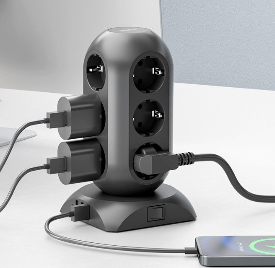 Сетевой фильтр Tessan TPS02-DE Black