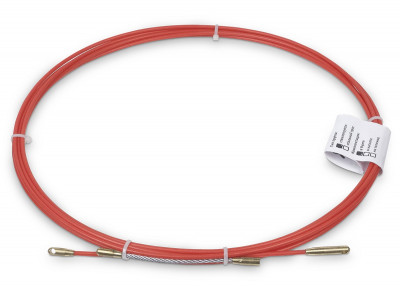 Протяжка для кабеля Cabeus, Полиэтилен, Ø с оболочкой: 3,5 мм, 8 м, бухта, пруток из стеклопластика, (Pull-B-3,5-8m)