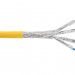 Кабель витая пара Nikolan, S/FTP, 4 пар., кат. 8, проводник Ø 0,63мм, AWG22, LSZH (нг(A)-HF), 2000МГц, 1м (барабан 500м), тип прокладки: внутри зданий, цвет: жёлтый