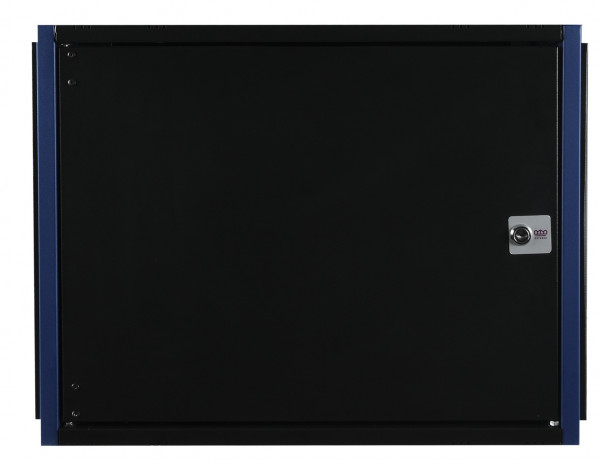 Шкаф телекоммуникационный настенный Datarex, 19", 9U, 357х600х450 мм (ВхШхГ), дверь: металл, боковая панель: сплошная съемная, разборный, цвет: чёрный