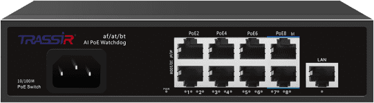 Коммутатор (свитч) TRASSIR TR-NS1109-120-8POE