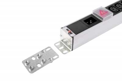 Блок силовых розеток Rem Rem-16, вертикальный, неуправляемый, IEC 60320 С13 х 48, вход IEC 320 C20, для шкафов, 1 463мм, однофазный 16А, выключатель, алюминий