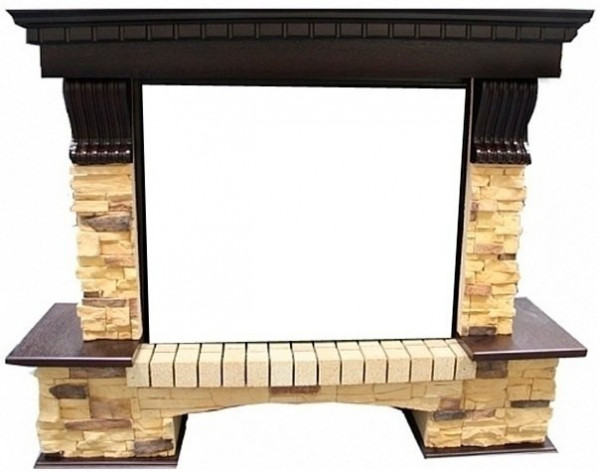 Широкий портал Royal Flame Pierre Luxe сланец под очаг Dioramic 25 FX (Темный дуб)