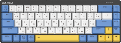 Клавиатура Dareu EK868 White/Blue/Yellow (Red Switch)