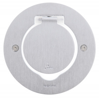 Люк напольный Legrand DLP, нерж. сталь, IP44, 2х86х86 мм (ВхШхД), глубина установки: 70 мм, модулей: 1, универсальный