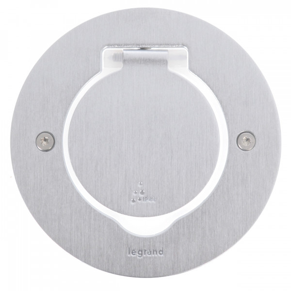 Люк напольный Legrand DLP, нерж. сталь, IP44, 2х86х86 мм (ВхШхД), глубина установки: 70 мм, модулей: 1, универсальный