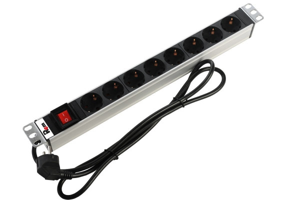 Блок силовых розеток 19' со шнуром R-16-8S-V-440-1.8