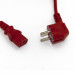 Шнур для блока питания Hyperline, IEC 320 C13, вилка Schuko, 1.8 м, 10А, цвет: красный