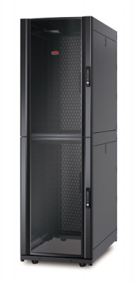 Шкаф серверный напольный APC NetShelter SX, IP22, 42U, 1991х600х1070 мм (ВхШхГ), дверь: перфорация, задняя дверь: перфорация, цвет: чёрный, (AR3200)