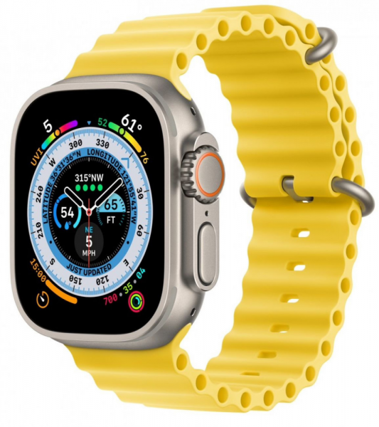 Умные часы Apple Watch Ultra 49mm Titanium Case with Yellow ocean Band (MNH93LL/A)