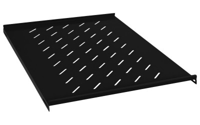 Полка Cabeus, перфорированная, стационарная, 1U, 35х450х700 мм (ВхШхГ), нагрузка до 45 кг, для стоек, цвет: чёрный