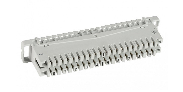 Плинт LSA Krone пар.10, с размыкаемыми контактами,  маркировка для плинтов PLUS от 0...9