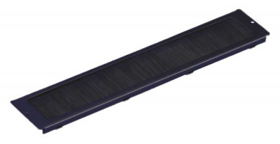 Фальш-панель Hyperline TTC2, неперфорированная, с щеточным вводом, 1U, 71х274х12 мм (ВхШхГ), для серии TTC2, сталь, цвет: чёрный