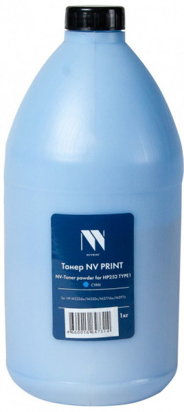 Тонер NV Print HP252-TYPE1-1KGC Cyan