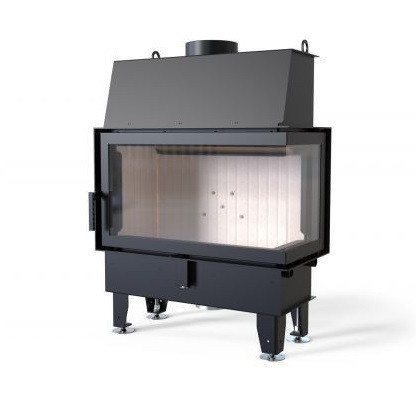 Угловая правая дровяная топка DEFRO HOME IMPULS ME BP, угловое стекло справа