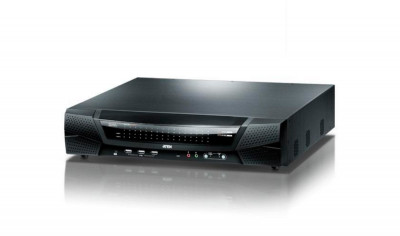 Переключатель KVM Aten, Altusen, портов: 64, 880х412,6х433,6 мм (ВхШхГ), KVM over IP: есть, USB, RS232, RJ45, PS/2, на 4 пользователя, цвет: чёрный