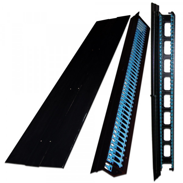 Организатор коммутационных шнуров TWT Business, 19", 47HU, 150х240 мм (ШхГ), вертикальный, металл, для шкафов, цвет: чёрный