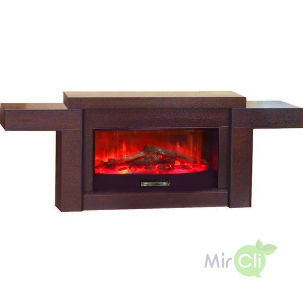 Электрокамин с широким очагом 2D Glenrich Европа Delux (Premier S86) Шоколад
