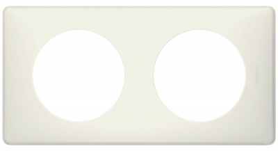Рамка Legrand Celiane, 2 поста, 161х82х8,5 мм (ВхШхГ), универсальная, цвет: белая перкаль (LEG.066702)