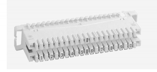 Плинт LSA Krone пар.10, с размыкаемыми контактами,  маркировка для плинтов PLUS от 1...0