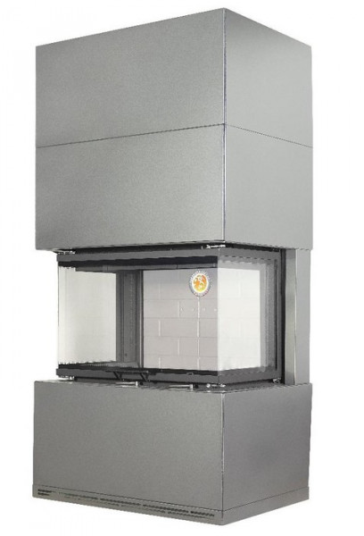 Готовый дровяной каминокомплект ЭКОКАМИН РОДОС 800 белый шамот