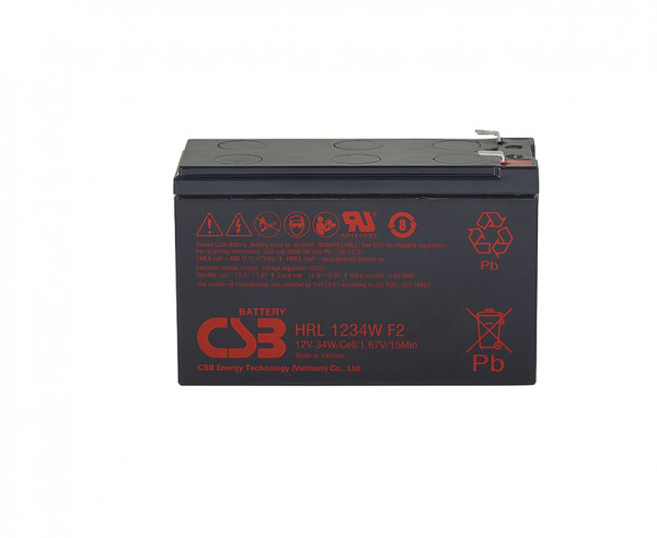 Аккумулятор для ИБП CSB Battery HRL, 94,3х64,8х150,9 мм (ВхШхГ),  необслуживаемый свинцово-кислотный,  12V/, (HRL 1234 W)