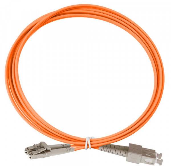 Коммутационный шнур оптический Eurolan Tight Buffer, Duplex SC/LC, OM2 50/125, LSZH (нг(A)-HF), 2м, цвет: оранжевый, (41F-20-SC-LC-02)