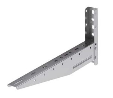 Кронштейн DKC B5 Combitech, настенный, для лотков h =600мм, с опорой, 51х250х645 (ШхВхД), толщина: 1,5 мм, нерж. сталь, покрытие: Inox 304