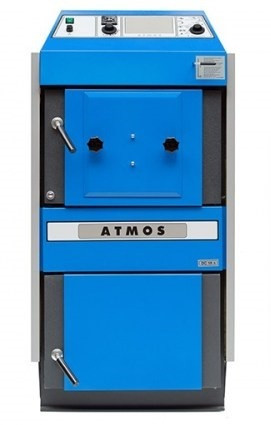 Твердотопливный котел Атмос DC32S с инсталляцией для горелки А25