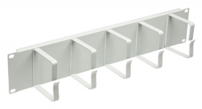 Организатор коммутационных шнуров Cabeus, 2HU, 88х483 мм (ВхШ), кольцевого типа, цвет: серый, (5 колец размером 55 х 88 мм (± 0,5 мм))