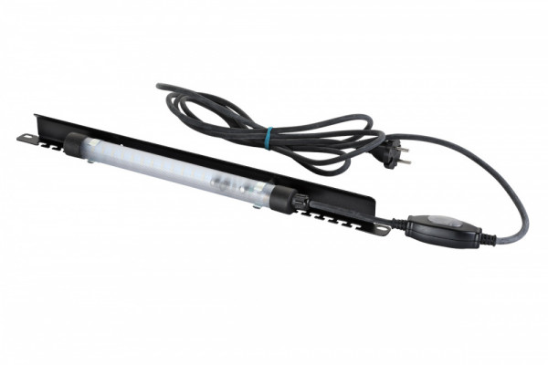 Панель осветительная Eurolan, на кронштейн, универсальн., 1U, 40х280х30 мм (ВхШхГ), 230V, для шкафов и стоек Eurolan, поликарбонат, цвет: чёрный, с выключателем