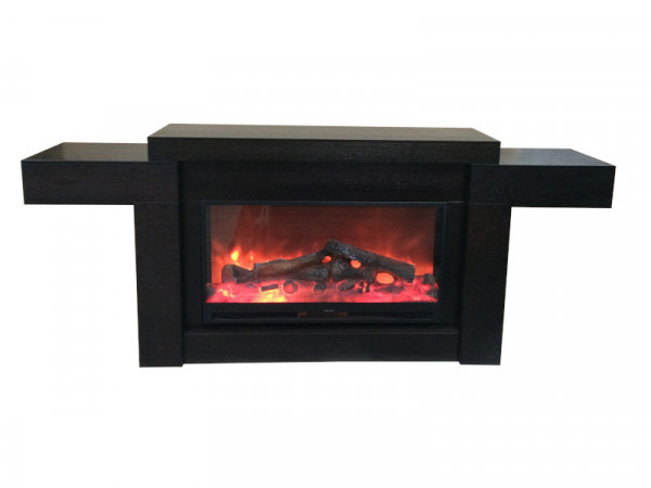 Электрокамин с широким очагом 2D Glenrich Европа Delux (Premier S86) Чёрный