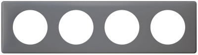 Рамка Legrand Celiane, 4 поста, 303х82х8,5 мм (ВхШхГ), универсальная, цвет: фиолетовая перкаль (LEG.066734)