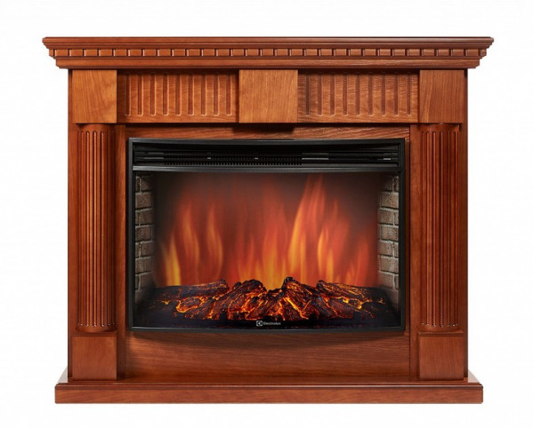 Электрокамин с широким очагом 2D Electrolux EFP/P-3320RLS с порталом Firelight Colonna 30 дуб