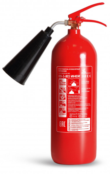 Огнетушитель углекислотный, переносной ОУ-3 ИНЕЙ